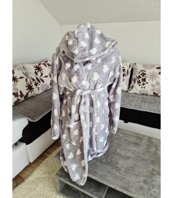 Polar sivo belo srce bade mantil